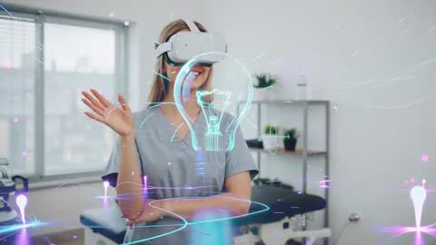 Healthcare Professional Exploring Future of Medicine with VR Technology