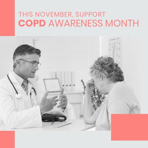 COPD Awareness: Doctor Consults Elderly Patient in Medical Setting - Download Free Stock Templates Pikwizard.com