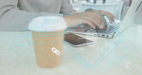 Futuristic Biometrics in Everyday Laptop Use - Download Free Stock Images Pikwizard.com