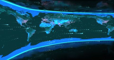 Global Digital Map with Data Processing Visuals - Download Free Stock Images Pikwizard.com