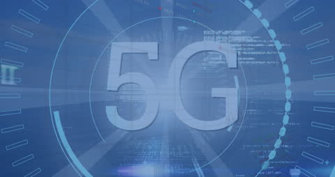 Futuristic 5G Technology Interface Display