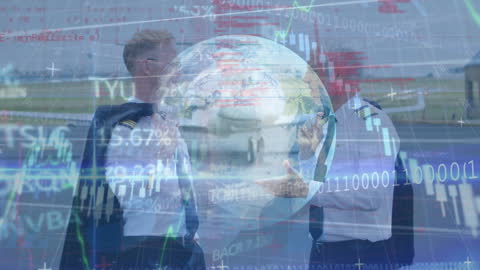 Worldwide Airline Financial Analysis Dynamics Concept