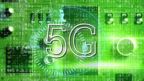5G Technology with Data Processing and Network Graphics
