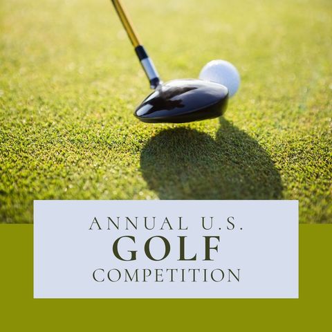 Golf Club and Ball Close-Up for Annual U.S. Competition Promotion
