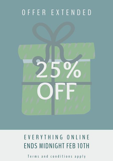 25% Off Online Sale Announcement with Extended Offer - Download Free Stock Videos Pikwizard.com