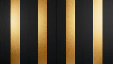 Matte black with textured gold vertical stripes luxury minimalist architectural panels