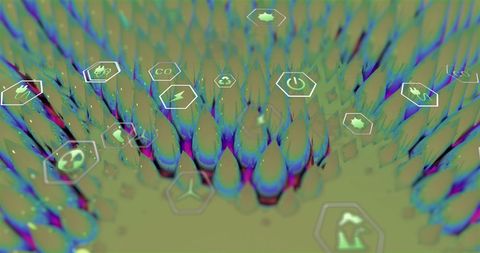 Futuristic Digital Interface with Ecology Icons - Download Free Stock Images Pikwizard.com