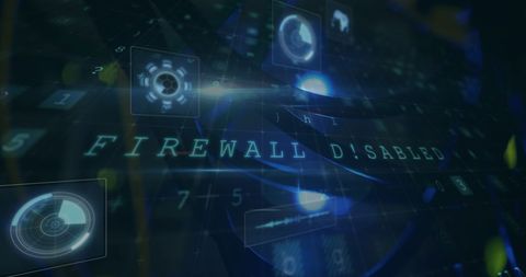 Cybersecurity Firewall Disabled Technology Interface - Download Free Stock Images Pikwizard.com