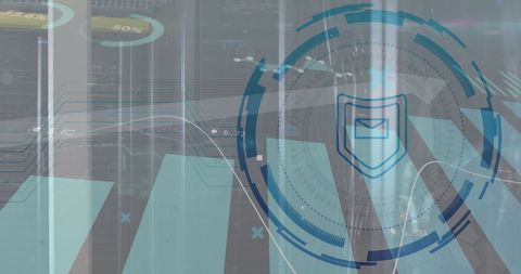 high-tech digital interface supervising data processing over servers - Download Free Stock Images Pikwizard.com