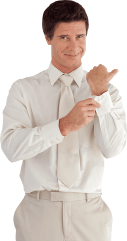 businessman adjusting cuff in transparent background - Download Free Stock Videos Pikwizard.com