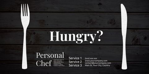 Culinary Services Advertisement with Fork and Knife Illustration - Download Free Stock Templates Pikwizard.com