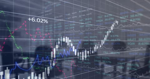 Global Stock Market Data Animation with Rising Graphs