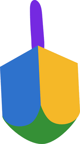 Colorful abstract shape emblem on transparent background