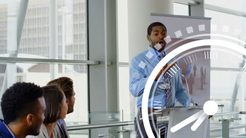 Animated Overlay Concept on Business Presentation