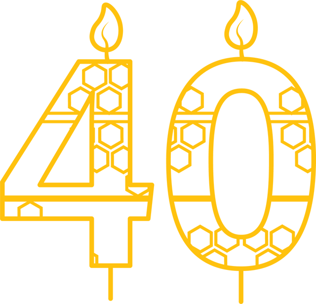 Yellow 40 Birthday Candle Illustration on Transparent Background - Download Free Stock Videos Pikwizard.com