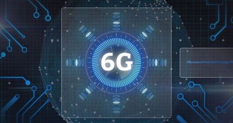 Innovative 6G Technology Concept in Futuristic Digital Interface