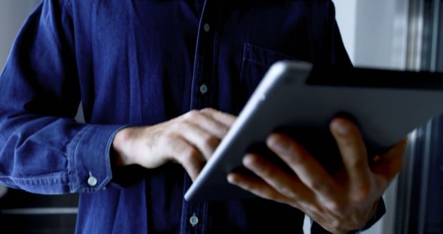 Businessman Working on Digital Tablet in Office - Download Free Stock Images Pikwizard.com