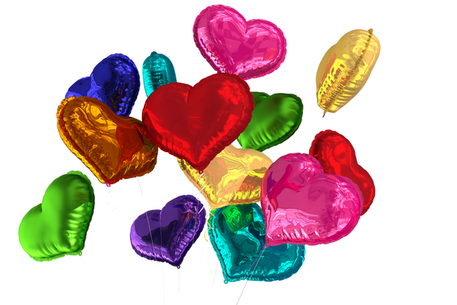 Colorful Heart Shaped Balloons PNG on Transparent Background - Download Free Stock Videos Pikwizard.com