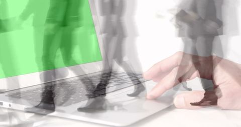 Dynamic Business Communication with Green Screen Tech Overlay - Download Free Stock Images Pikwizard.com