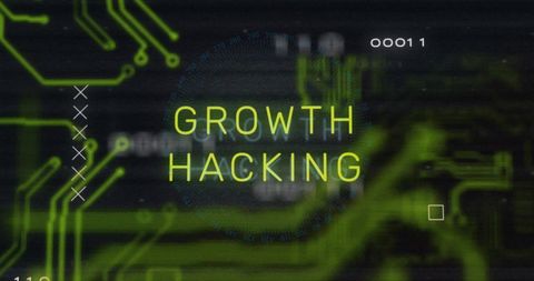 growth hacking concept on digital circuit background - Download Free Stock Images Pikwizard.com