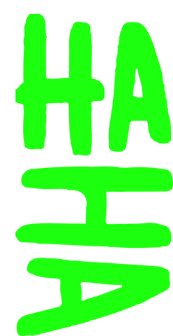 Vibrant Neon Green HA Tacoma Design on Transparent Background