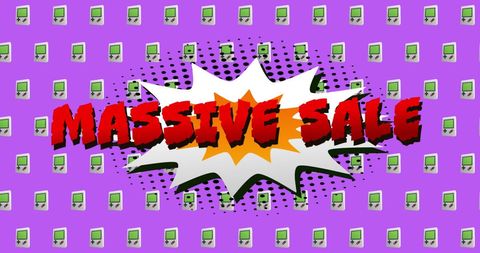 Massive Sale Comic Style Pop Art Background