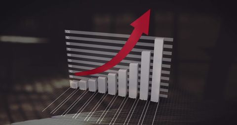 Dynamic Graph with Upward Arrow Depicting Growth and Progress - Download Free Stock Images Pikwizard.com