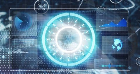 Digital Interface with Global Data and Analytics Visualizations - Download Free Stock Images Pikwizard.com