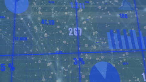 Abstract Digital Data Visualization with Network Nodes