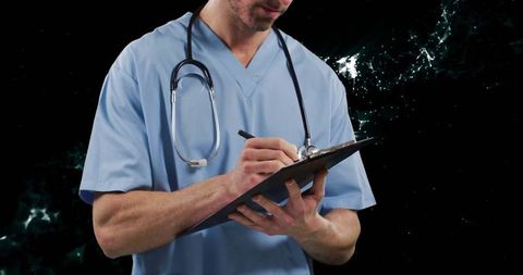 Medical Professional Recording Clinical Data