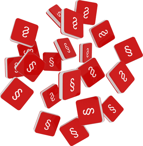 falling red icons with transparent double s symbol - Download Free Stock Videos Pikwizard.com