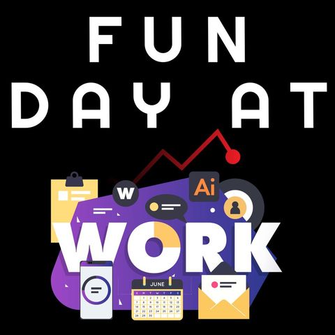 Colorful Office Icons Celebrating Fun Day at Work - Download Free Stock Templates Pikwizard.com