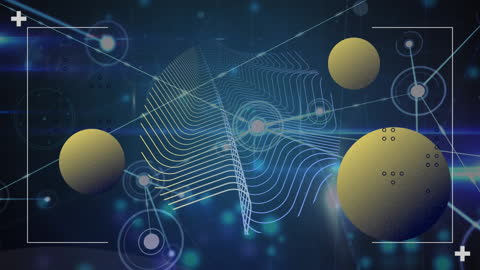 Abstract Digital Network Connections Theme