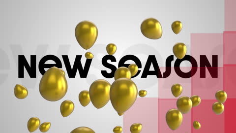 Elegant Balloons Floating Around New Season Announcement