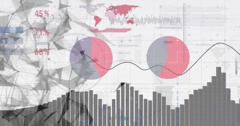Abstract Global Data Visualization with Graphs and Charts - Download Free Stock Images Pikwizard.com