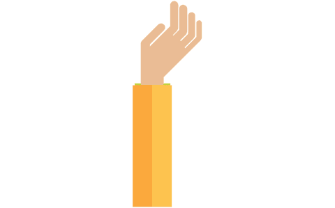 Outstretched Hand Illustration Transparent Background for Greeting Design - Download Free Stock Videos Pikwizard.com
