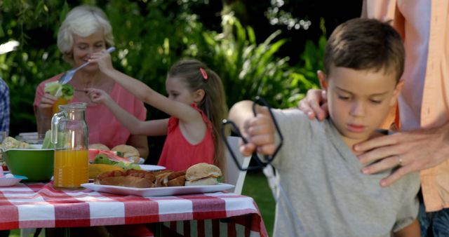 Outdoor Family Picnic with Children and Grandparents on Sunny Day - Download Free Stock Images Pikwizard.com