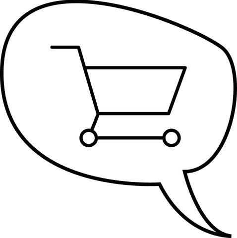 transparent shopping cart icon on black speech bubble background - Download Free Stock Videos Pikwizard.com