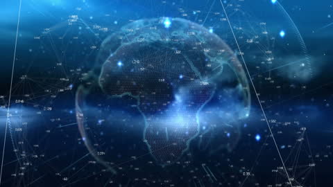 Digital Global Network And Data Connections Concept