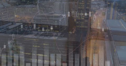 business data analytics overlaid on cityscape - Download Free Stock Images Pikwizard.com