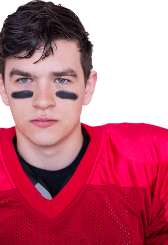 transparent portrait serious american football player red jersey - Download Free Stock Videos Pikwizard.com
