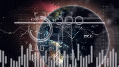 Digital Data Visualizations Across Rotating Earth in Space