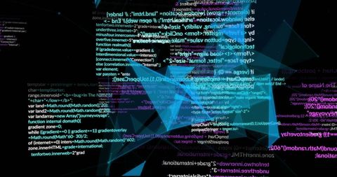 Digital Data Processing and Glowing Light Trails Concept - Download Free Stock Images Pikwizard.com