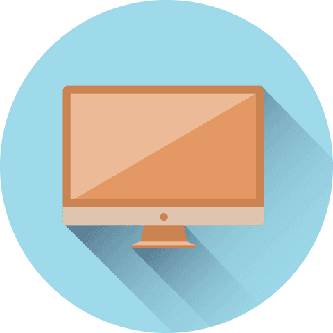 transparent circle icon with orange desktop computer - Download Free Stock Videos Pikwizard.com