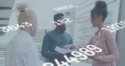 Collaborating with augmented reality data overlays for team planning in modern office