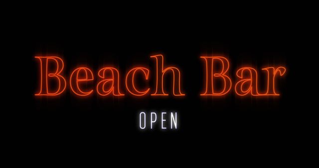 Vibrant Beach Bar Neon Sign Illuminating the Night - Download Free Stock Images Pikwizard.com