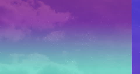 Digital Network Animation Against Colorful Sky Background