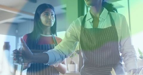 Family Cooking Together in Modern Kitchen with Teens