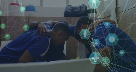 Team unity among male athletes in locker room