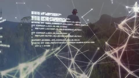 Digital Exploration: Man Embarking on Technological Journey